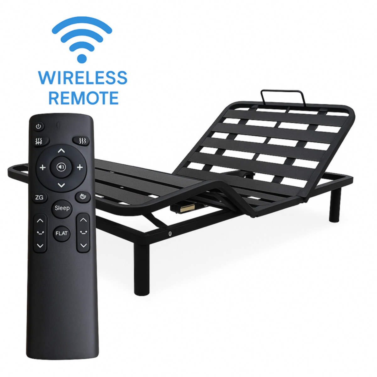 Ensemble lit électrique Ergoflex et matelas | Contour Bouclette | Sable