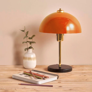AMORE Lampe de table champignon orange 38cm
