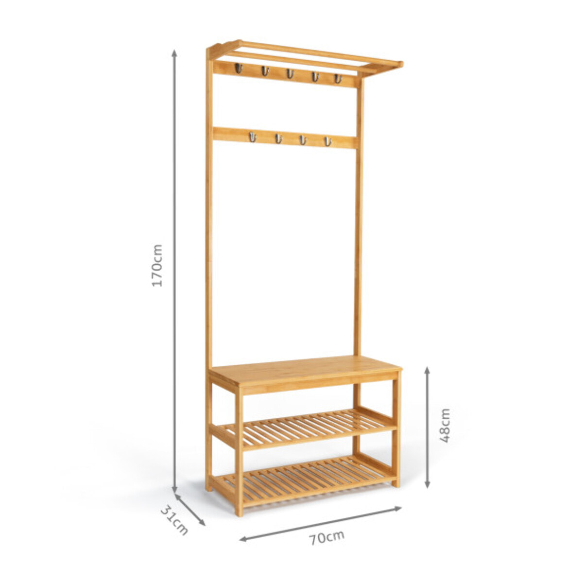 Vestiaire d'entrée en bambou Maya