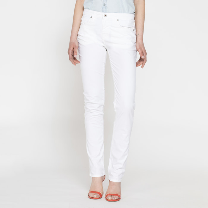 PANTALONE COLORATO IN POPELINE. Modello basic 752