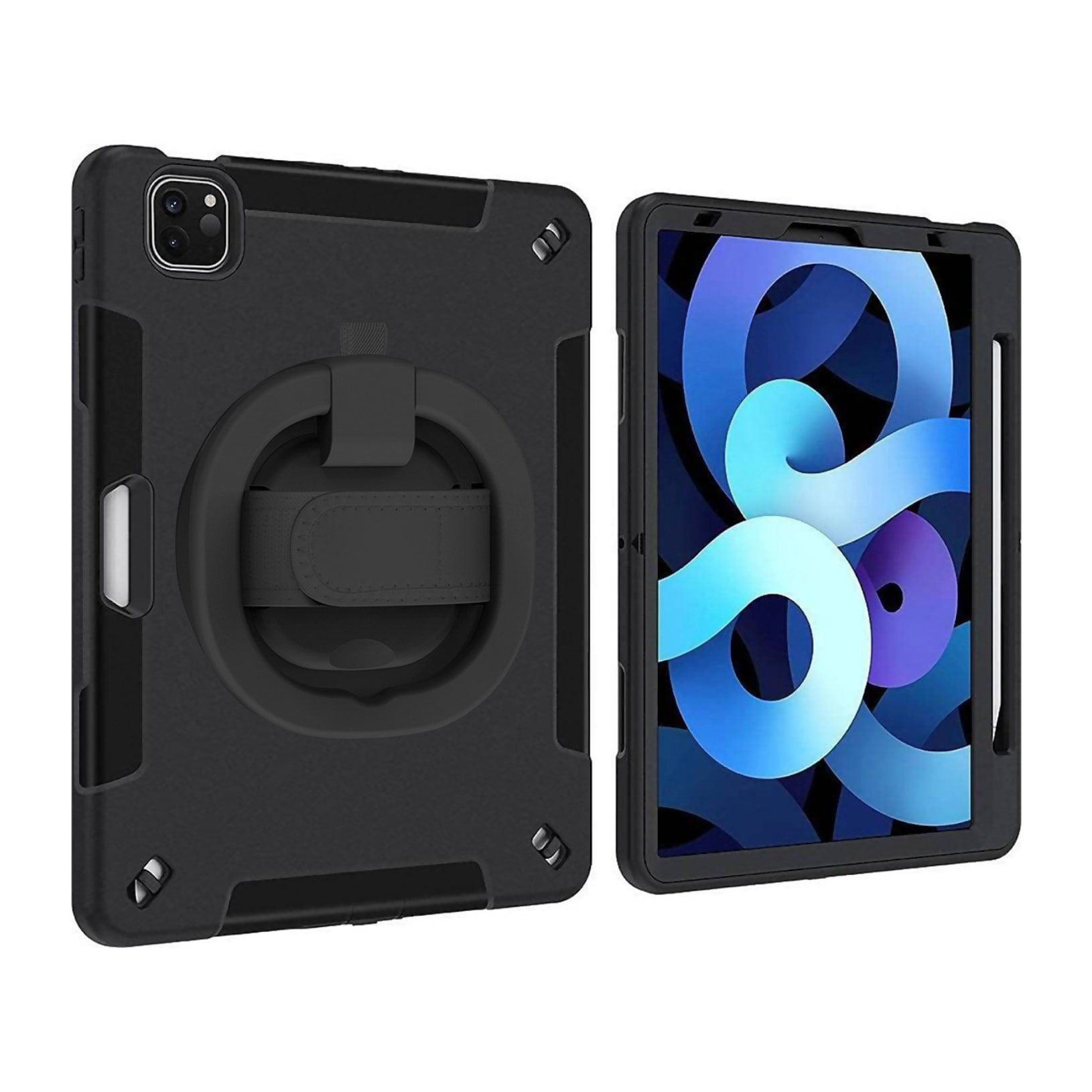 DAM Custodia Rugged Armor per iPad 10,9 pollici. 360°, serie A, seconda generazione. Con maniglia. Compatibile con iPad Pro 11''. 20,5x4x27 cm. Colore nero