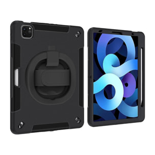 DAM Custodia Rugged Armor per iPad 10,9 pollici. 360°, serie A, seconda generazione. Con maniglia. Compatibile con iPad Pro 11''. 20,5x4x27 cm. Colore nero