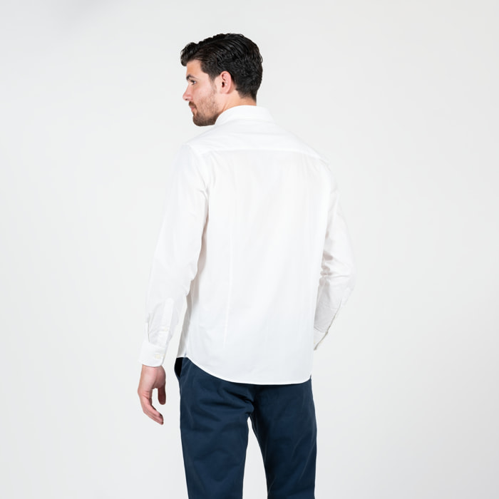 Camicia popeline collo francese Polo Club St Martin Bianco