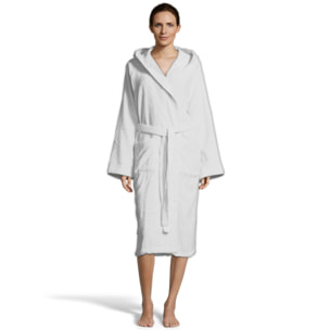 Bassetti Morbido Accappatoio 360 gr con Cappuccio 100% Cotone Uomo Donna Spugna Taglie Forti - ITALY Designed - Collezione VIVIAN - BIANCO 13