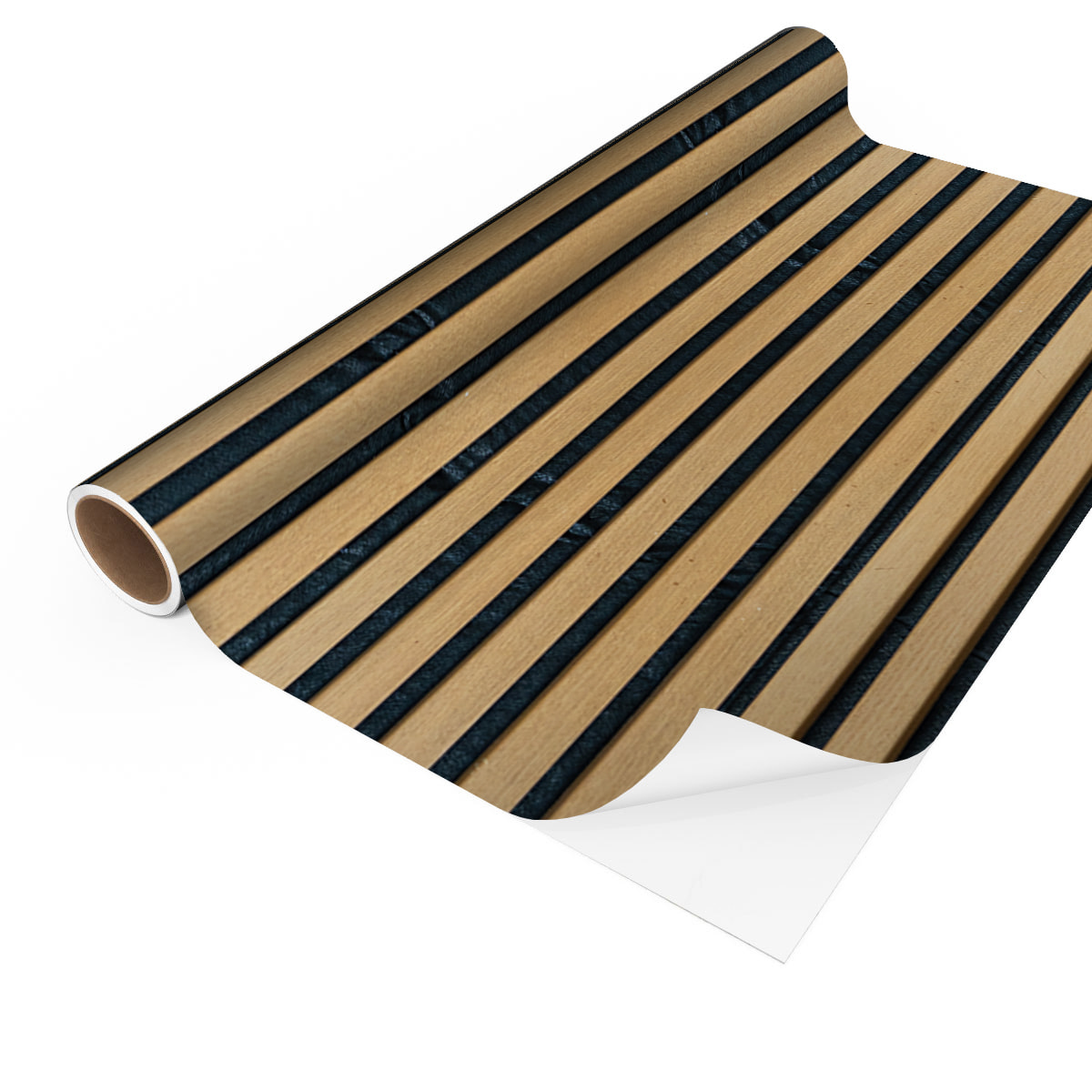 Sticker crédence adhésive - PANNEAU DE BOIS ET NOIR - 60x200cm