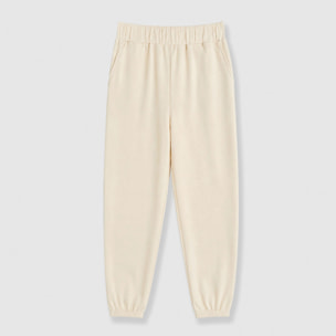 Pantalón jogger fluido liso natural