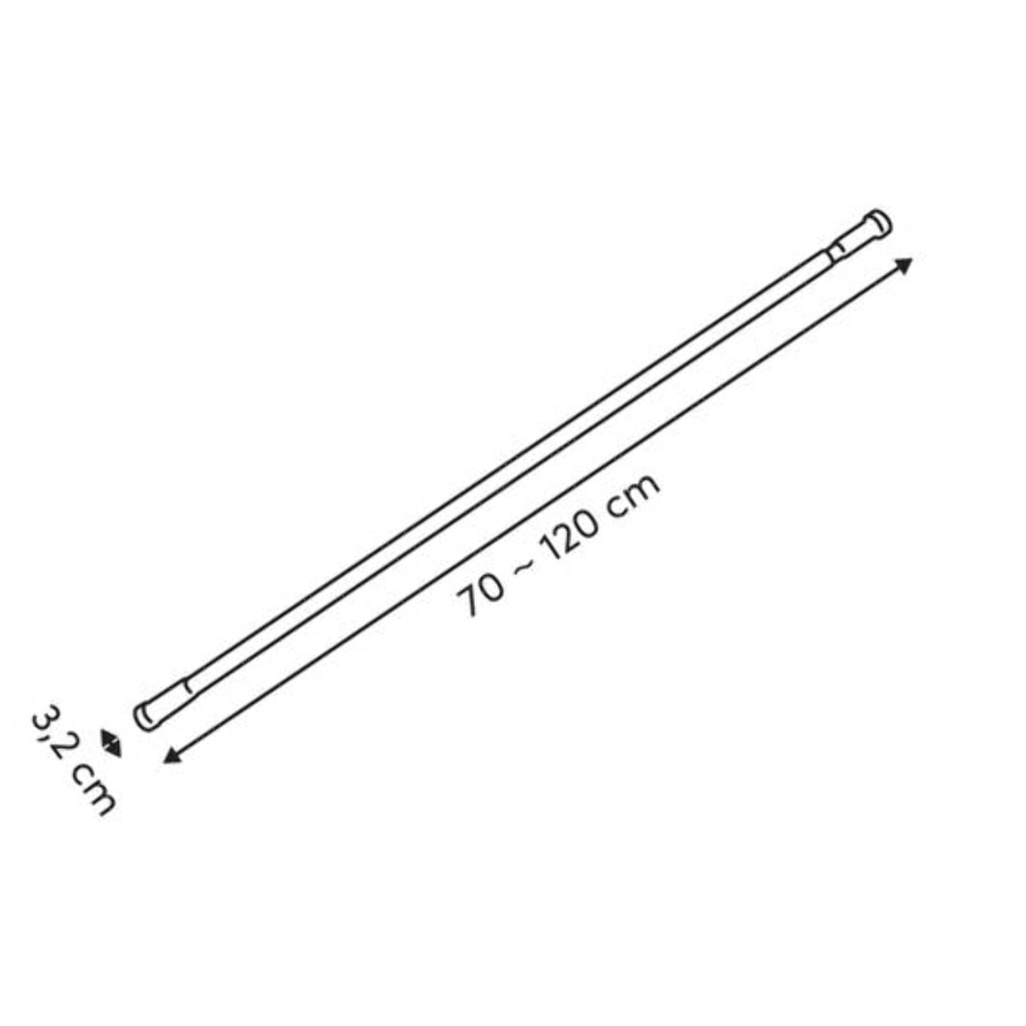 TRINGLE RIDEAU DCH NOIR 120CM