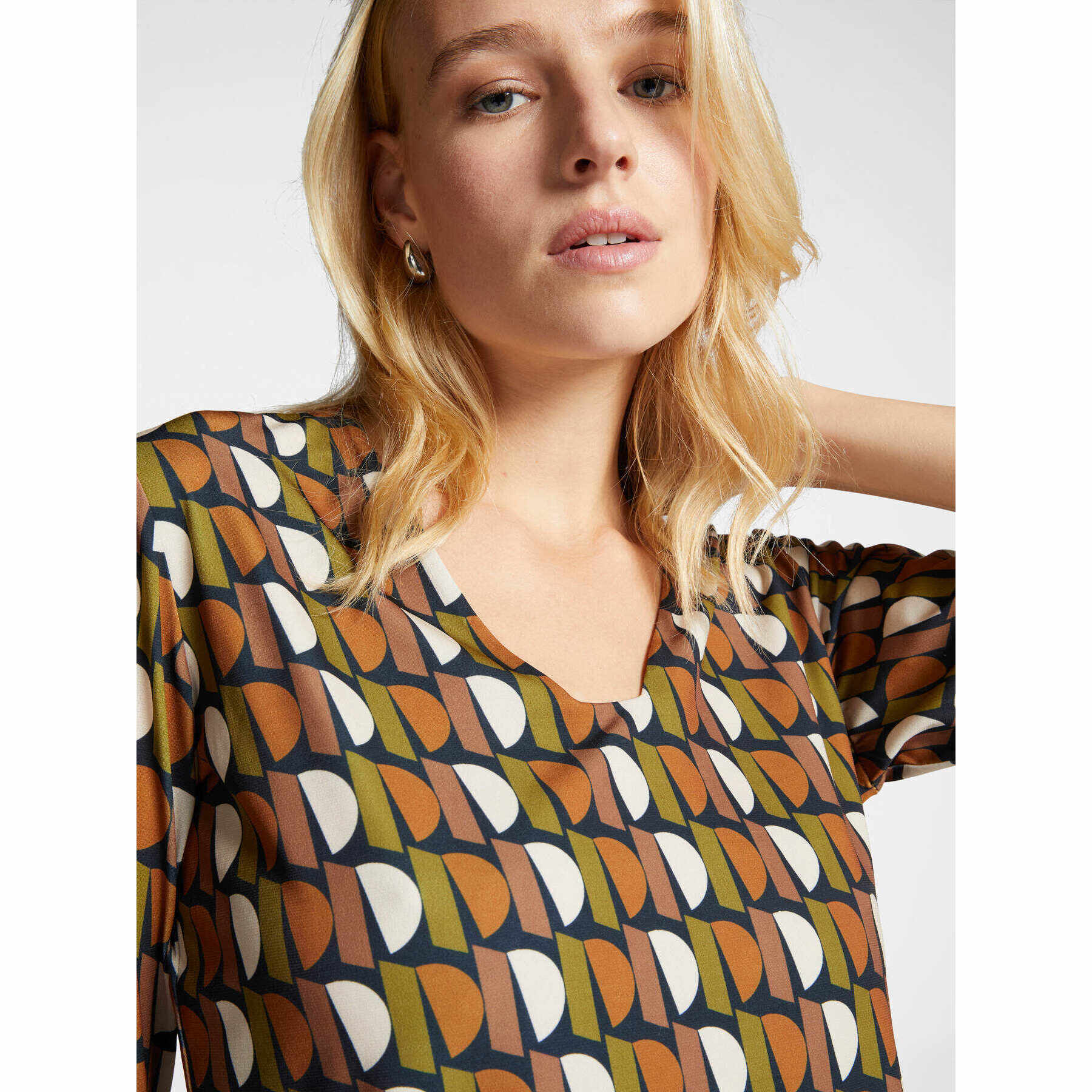 Elena Mirò - Camiseta estampada - Verde militare