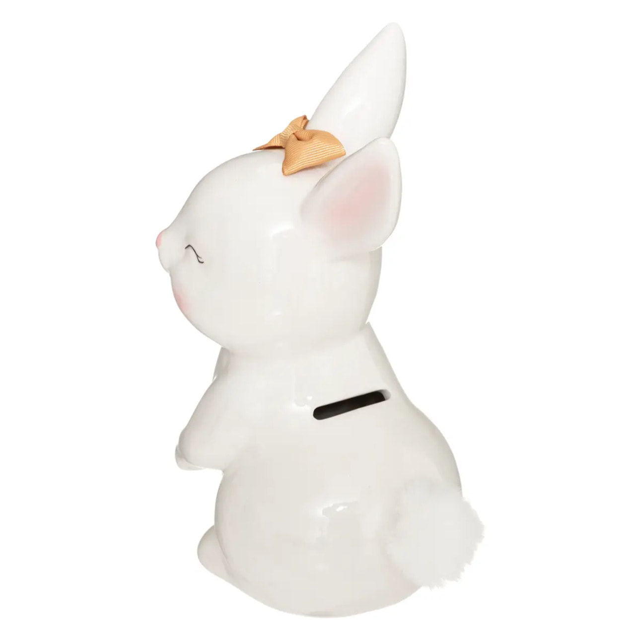 Tirelire enfant "Lapin" - blanc - H22 cm