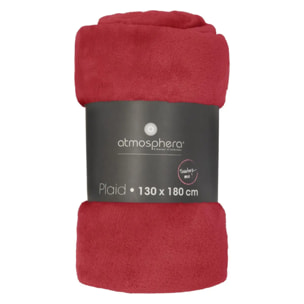 Plaid flanelle rouge 130x180cm
