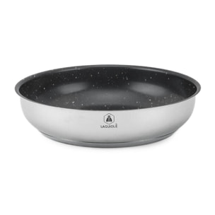 Set de 3 poêles inox amovible  antiadhésif - "Réactif"