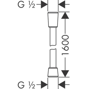 Flexible de douche HANSGROHE Isiflex 1,60 m chromé - 28276000