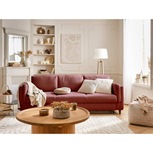 Brooke - canapé 3 places - convertible - en velours - Rose