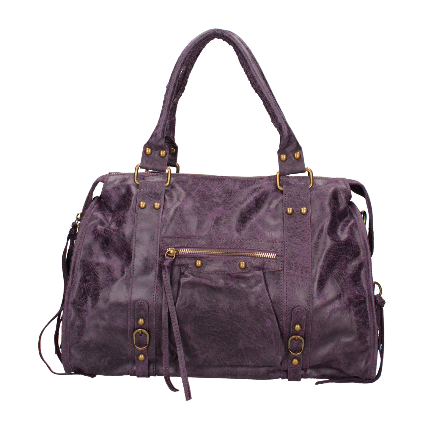 Borsa a spalla da donna - Modello Elara - Vera pelle - 41.0 x 28.0 x 13.0 cm