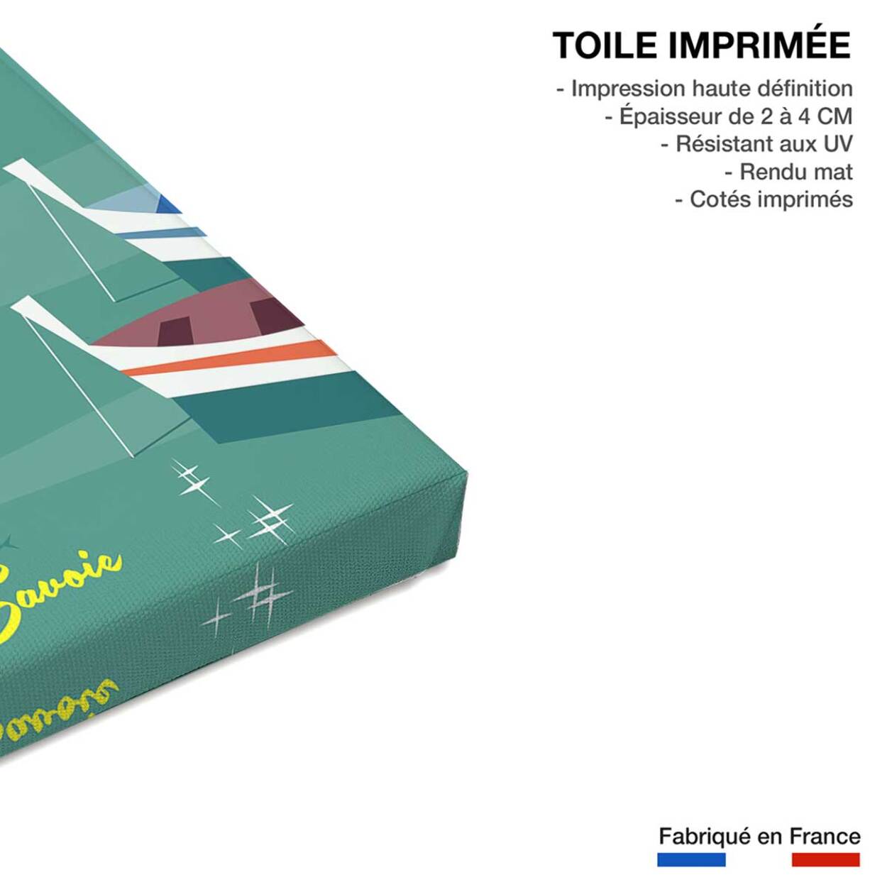 Tableau château et lac d' annecy Toile imprimée