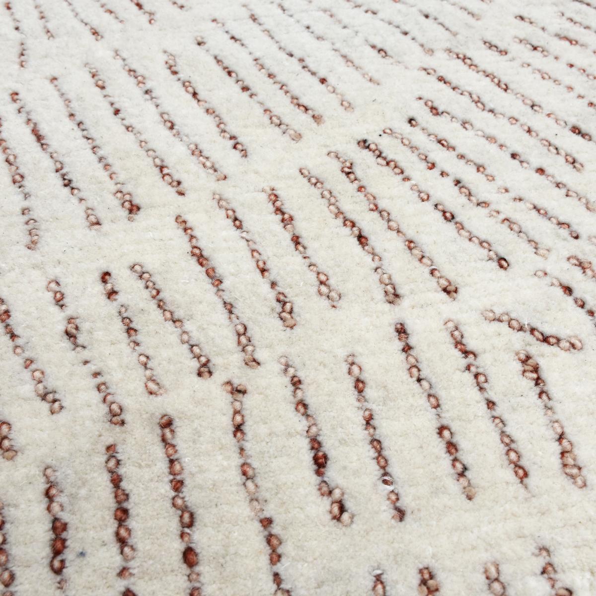 Tapis salon et chambre fait à la main en laine motif faux uni