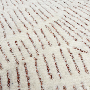 Tapis salon et chambre fait à la main en laine motif faux uni