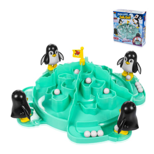 Pingüinos Lanza Bolas de Nieve. Juego de mesa de habilidad para 2 a 4 jugadores.