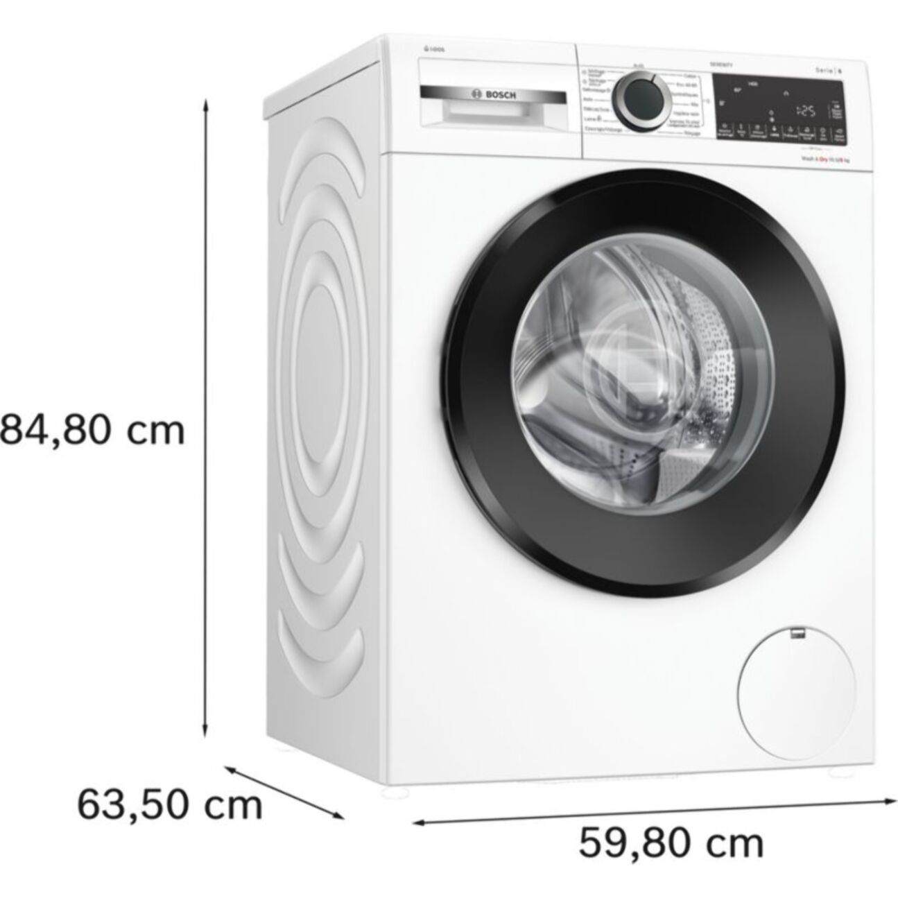 Lave linge séchant hublot BOSCH WNG254ASFR - 10,5/6 kg - 1400 tr/min - Classe D - Moteur induction - Dosage automatique - Série 6