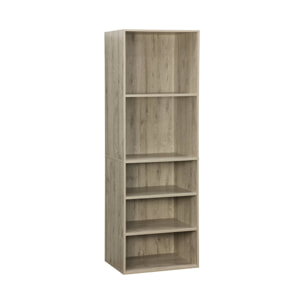 Module dressing avec 5 étagères. couleur naturel. panneaux stratifiés