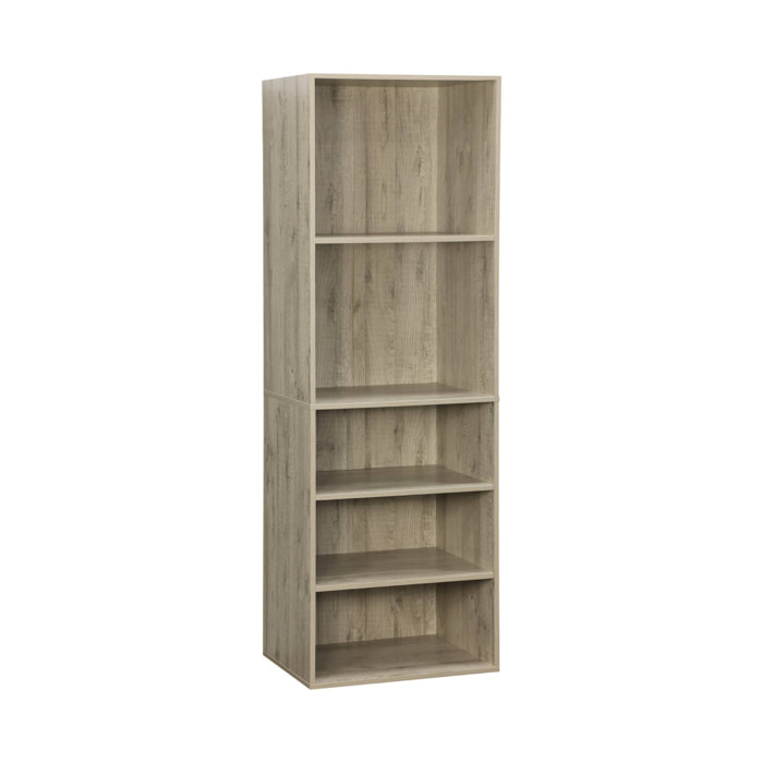 Module dressing avec 5 étagères. couleur naturel. panneaux stratifiés