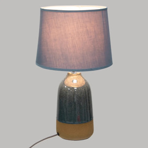 Lampe "Pietra" bleu et terre cuite - céramique H43 cm