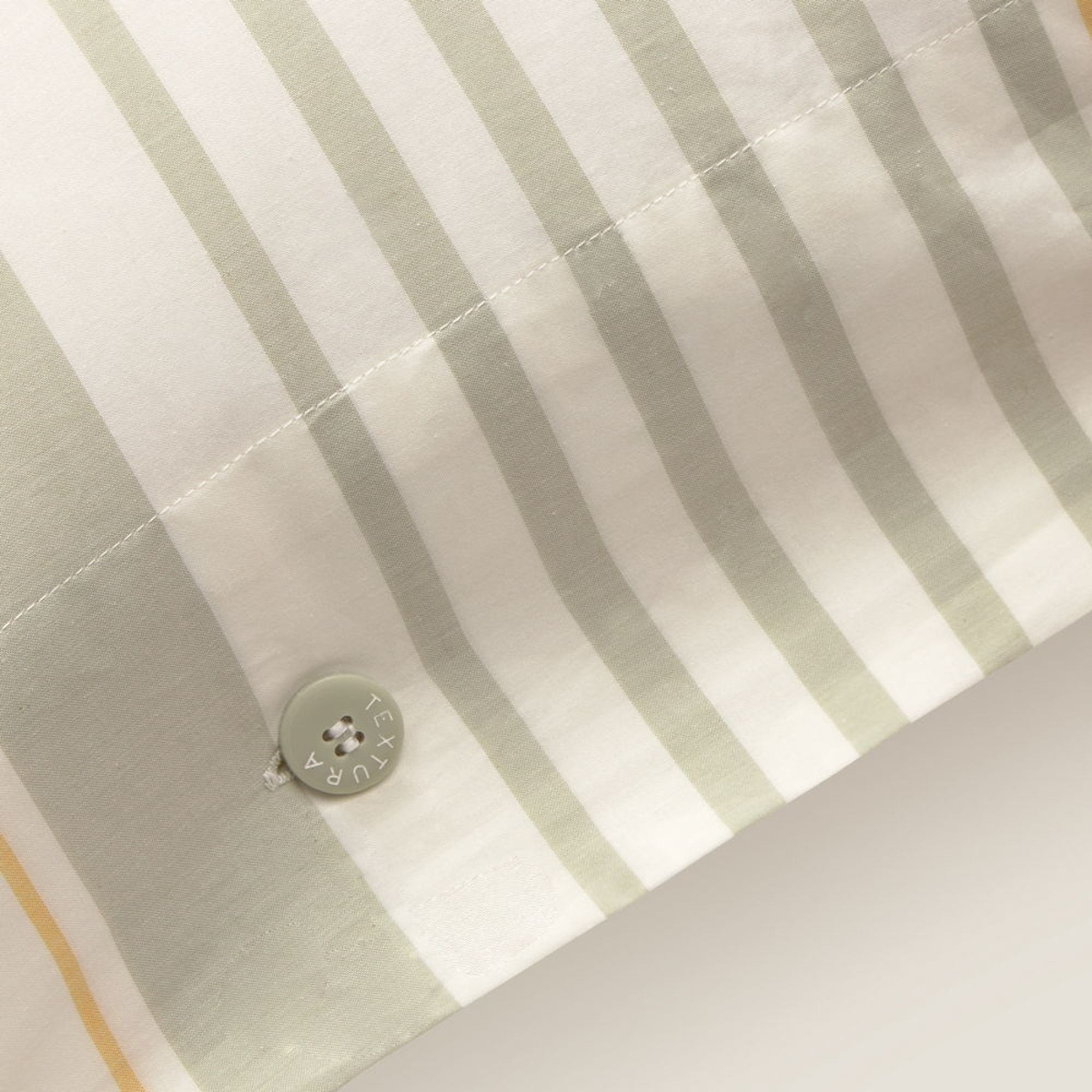 Funda de almohada de algodón 180 hilosrayas Grora color verde 100% Algodón