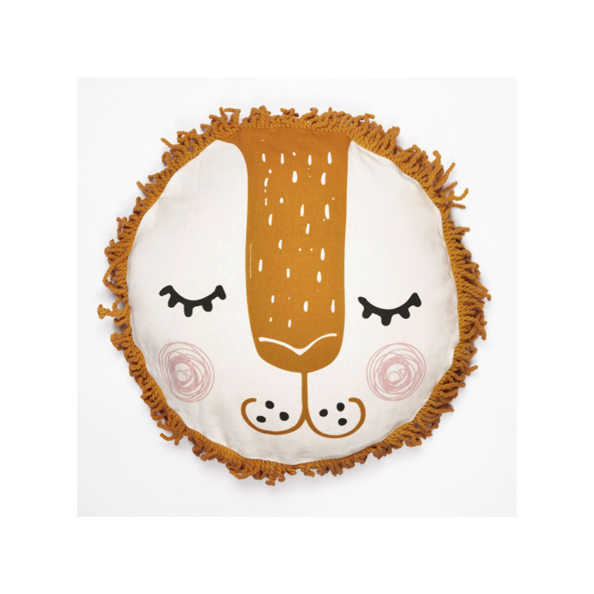 Coussin en forme de lion avec housse amovible en coton - CHARLIE