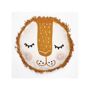 Coussin en forme de lion avec housse amovible en coton - CHARLIE