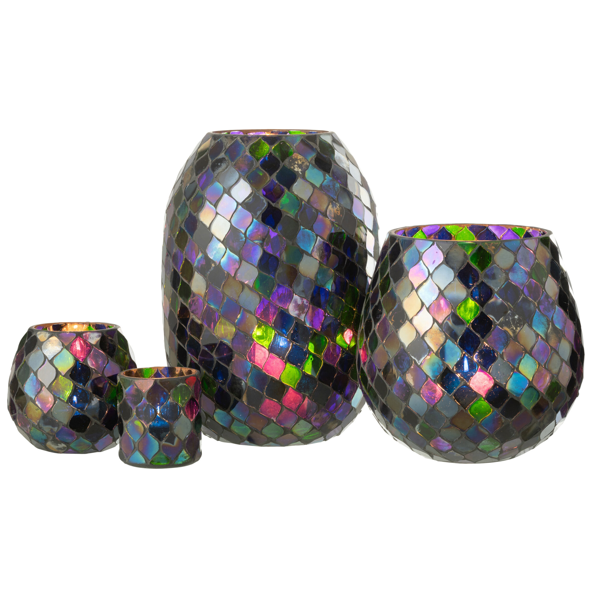 J-Line photophore Mosaïque - verre - mauve - extra large