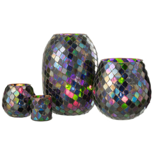 J-Line photophore Mosaïque - verre - mauve - extra large