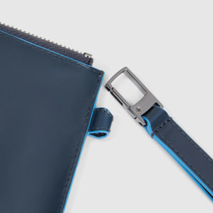 Piquadro Pochette porta iPad®mini in pelle con polsiera rimovibile e tasca per AirPods®