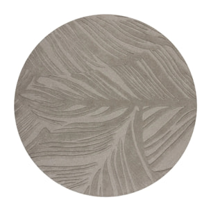 Tapis en laine rond FEUILLAGE Gris