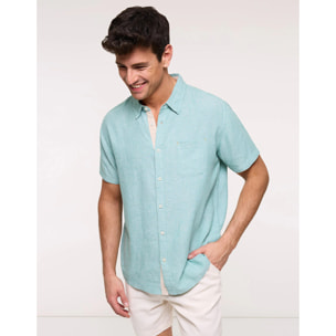 Camisa Manga Corta Turquesa - Kureza