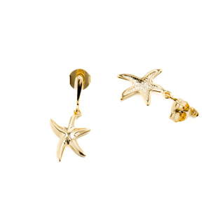 Pendientes acabados en oro amarillo de 18K