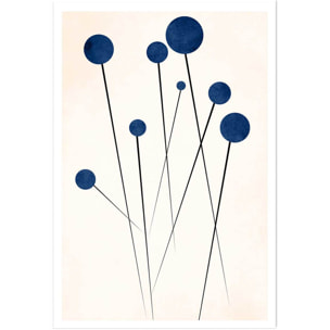 Affiche dessin ""fleurs de bleuets "" Affiche seule