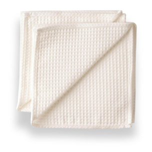 Pack 2 serviette Waffle Naturel 45x45 cm