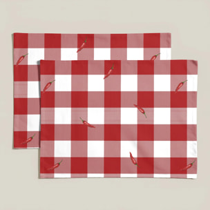 Lot de 2 sets de table anti-taches Marcello