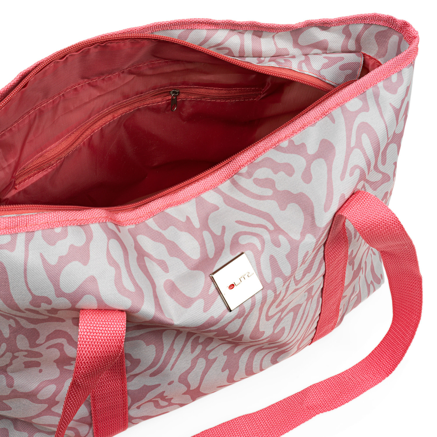 Bolso Shopper-Tote Itaca Solite Beige-Coral