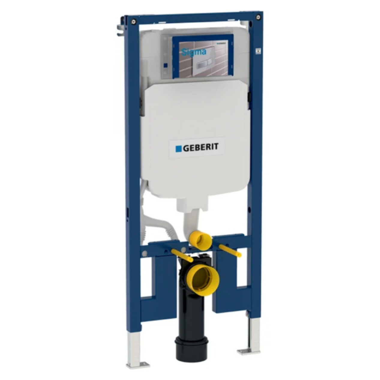 Pack WC Bati-support Geberit UP720 + Cuvette Lucco Avva sans bride + Abattant soft close + Plaque Blanche
