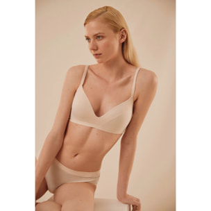 Reggiseno imbottito senza ferretto color avorio, coppe B e C