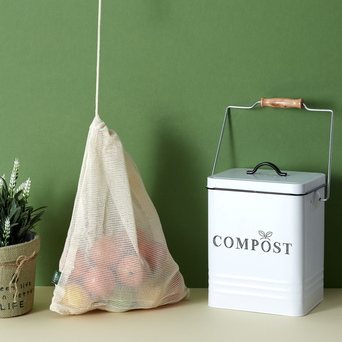 Poubelle De Compostage En Metal 5l M6