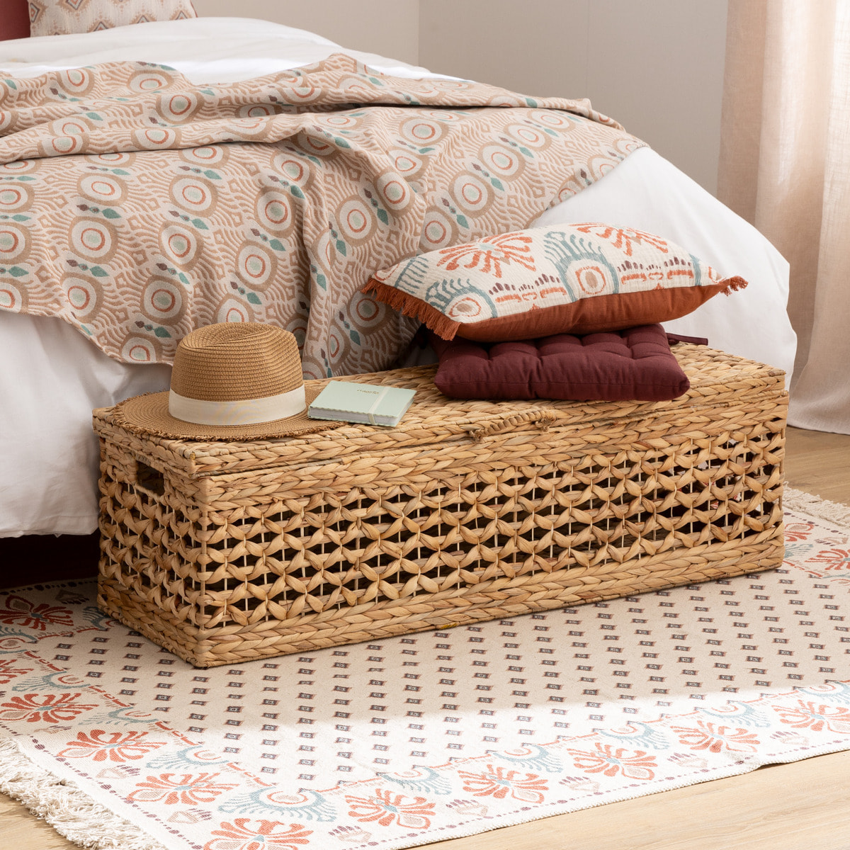 Bout de lit "Doli" jacinthe beige L104cm