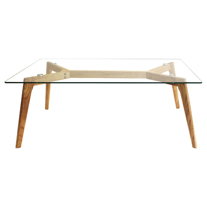 Table Rectangulaire En Verre 110x60x45cm