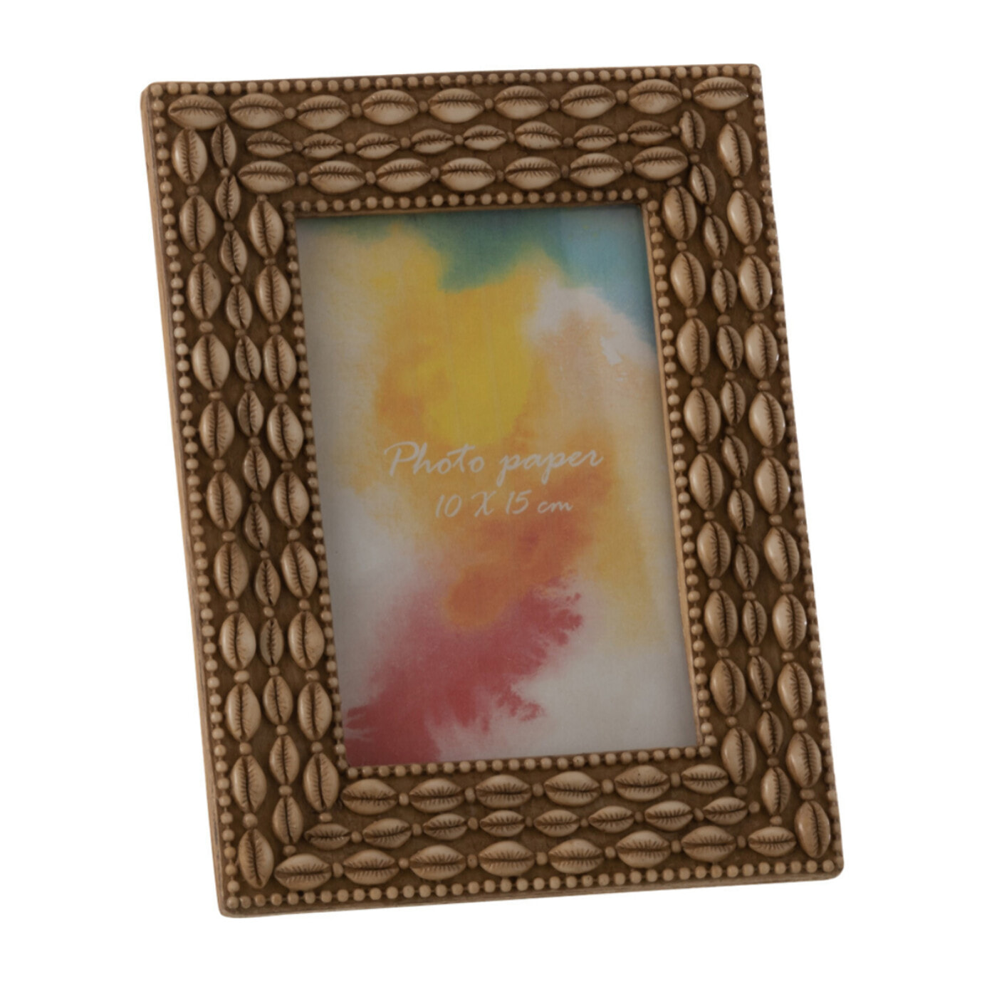 J-Line cadre photo Coquillage - plastique - beige - small - 2 pcs