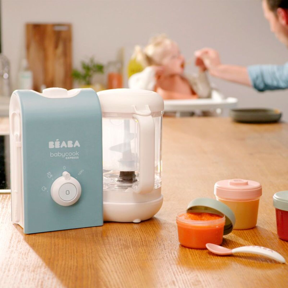 Mixeur Cuiseur Bébé BEABA Babycook Express -Bleu baltique
