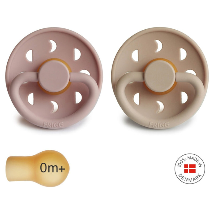 Frigg Pack 2 Chupetes Block Latex Moon Phase