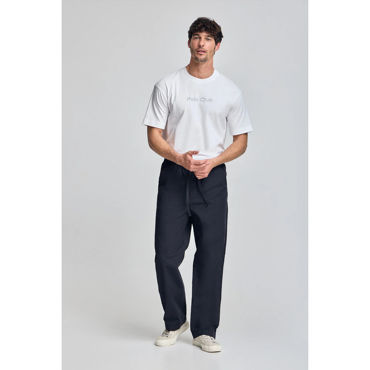 Pantaloni Sunset con elastico in vita in blu marino