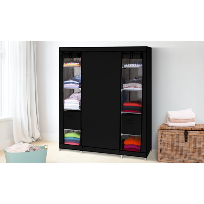 Armoire de rangement en tissu avec accessoires