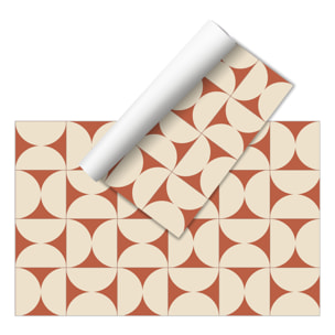 Alfombra de vinilo CERAMIKO, Retro terracota 50x140 cm